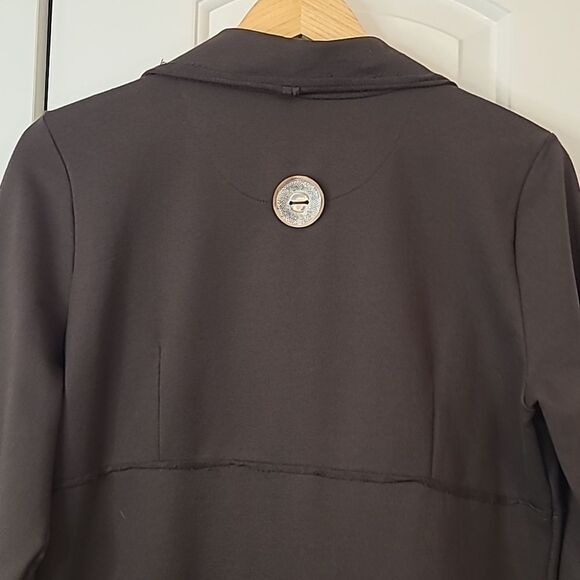 Neon Buddha Brown Knit Statement Jacket Silver Buttons Size S - Picture 6 of 8